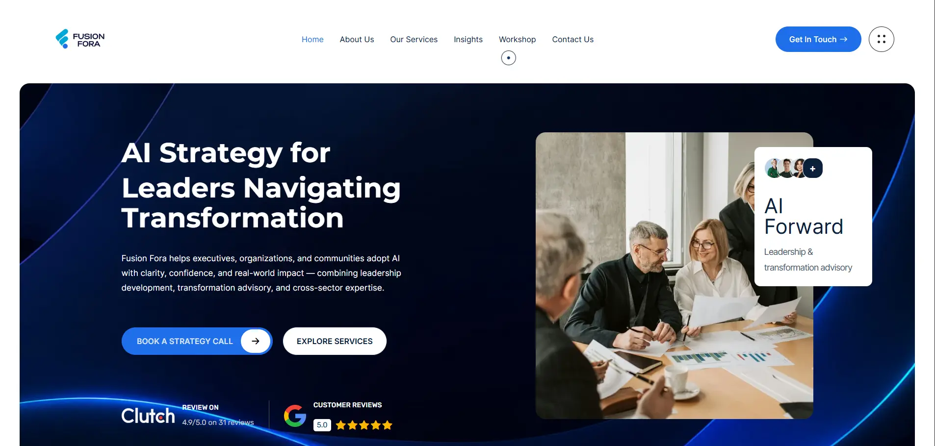 Homepage of fusionfora.com, built by Muhammad Adil