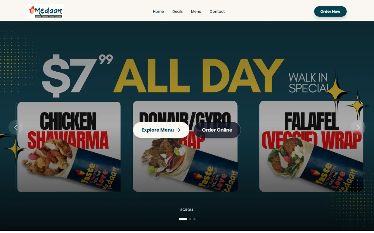 Homepage of medaan.ca, built by Muhammad Adil